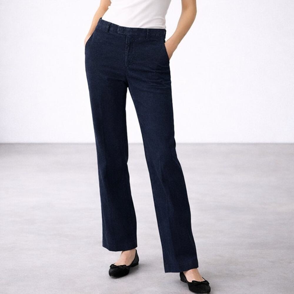 RED VALENTINO Corduroy Pants Navy Blue Washed size 46IT 30W
